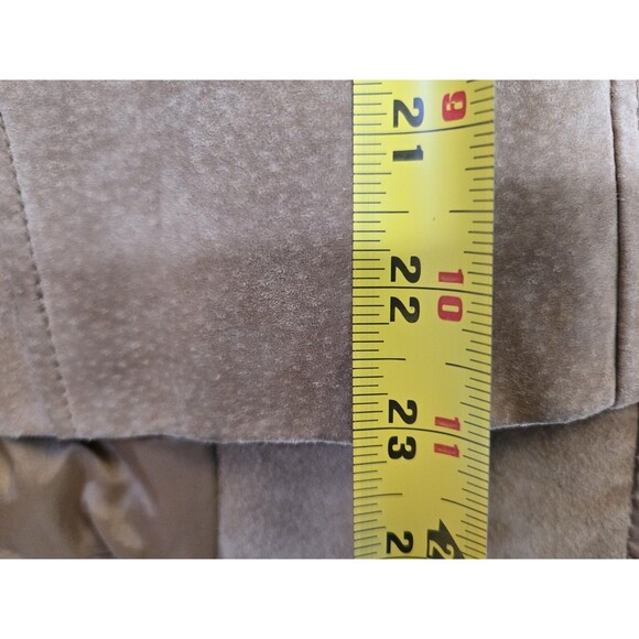 Vtg Context Womens 14 Jacket Y2K Suede Brown Blazer 100% Leather Cowgirl Western - Picture 8 of 8